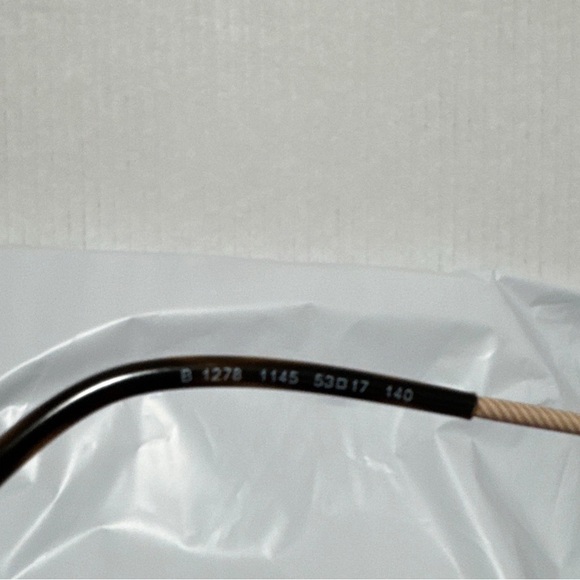 Burberry B 1278 1012 Brown Plaid Half Rim Eyeglasses Frames 53[]17 - Picture 3 of 6